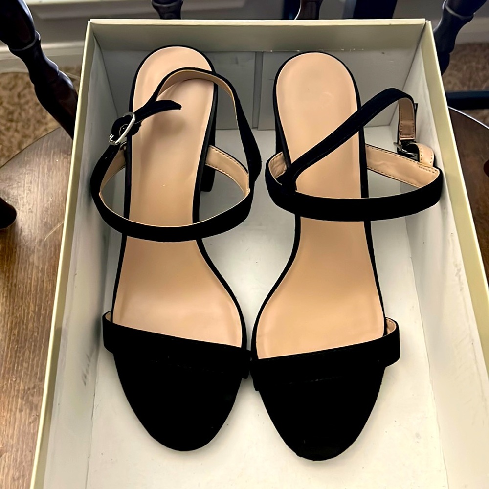 Bplula-Lea Black Suede Lula Open Toe Ankle shoes